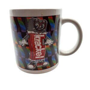 Hersheys Krackel Mug Retro Cartoon Design Rainbow Background 1999 Vintage